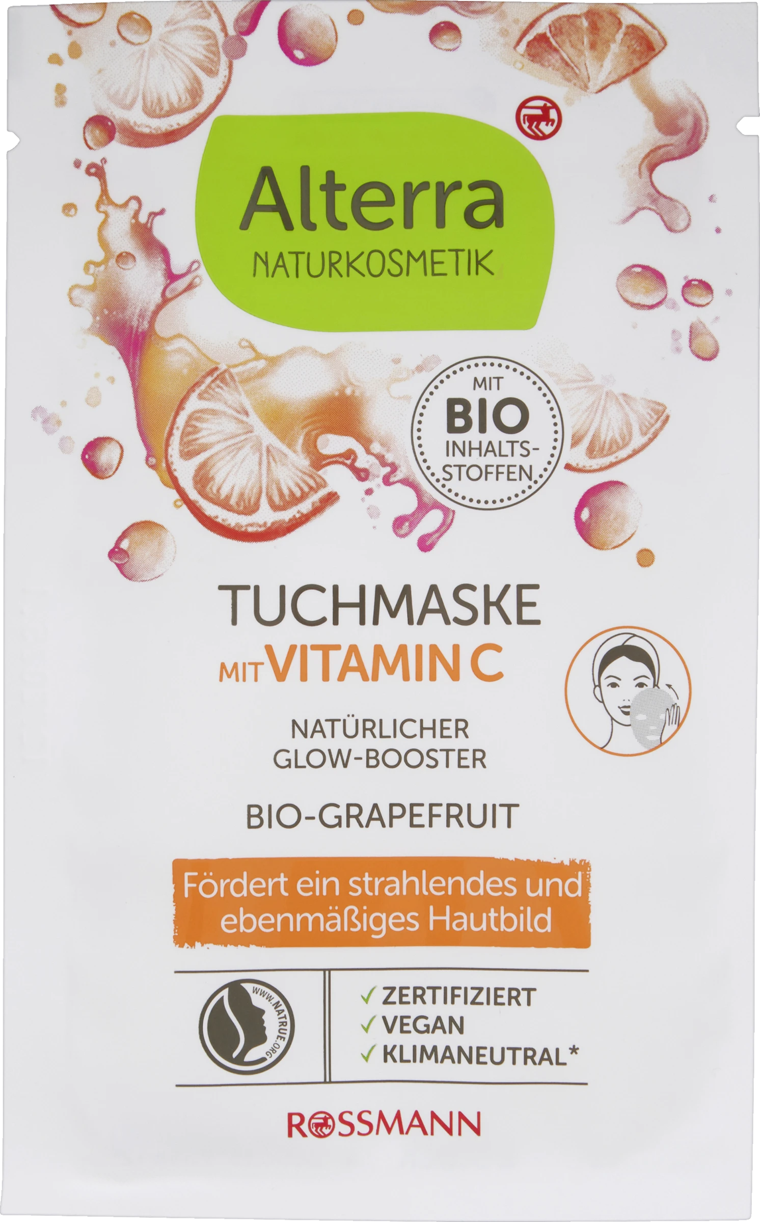 Tuchmaske mit Vitamin C