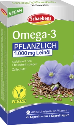Omega-3 Pflanzlich 1.000 Mg Leinöl Kapseln