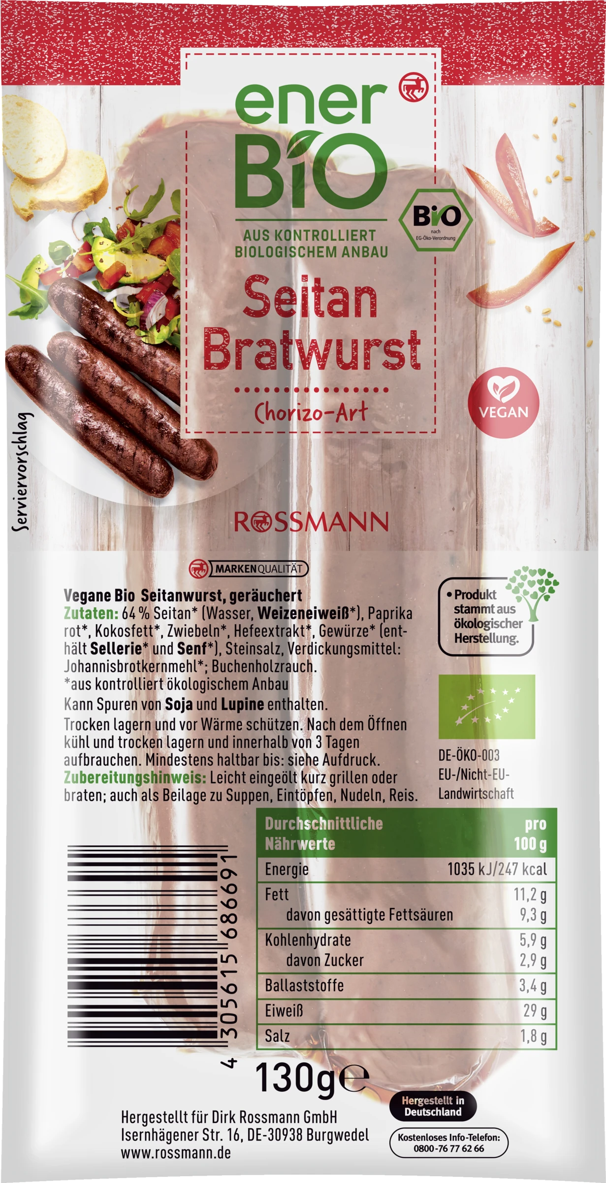 Seitan Bratwurst Chorizo Art