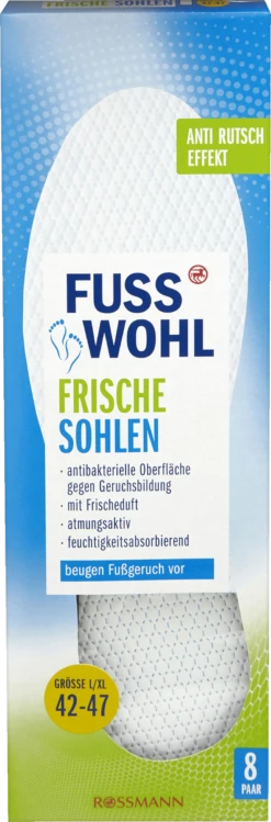 Frische Sohlen Weiss Größe L/XL 42-47