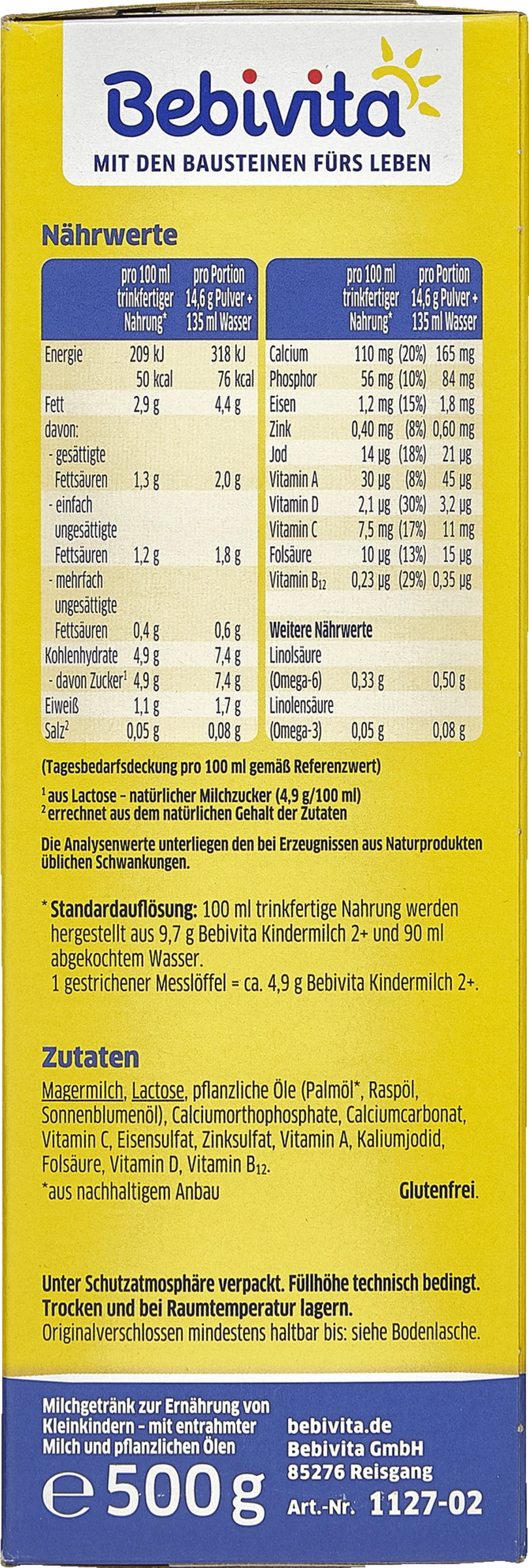 Kindermilch 2+