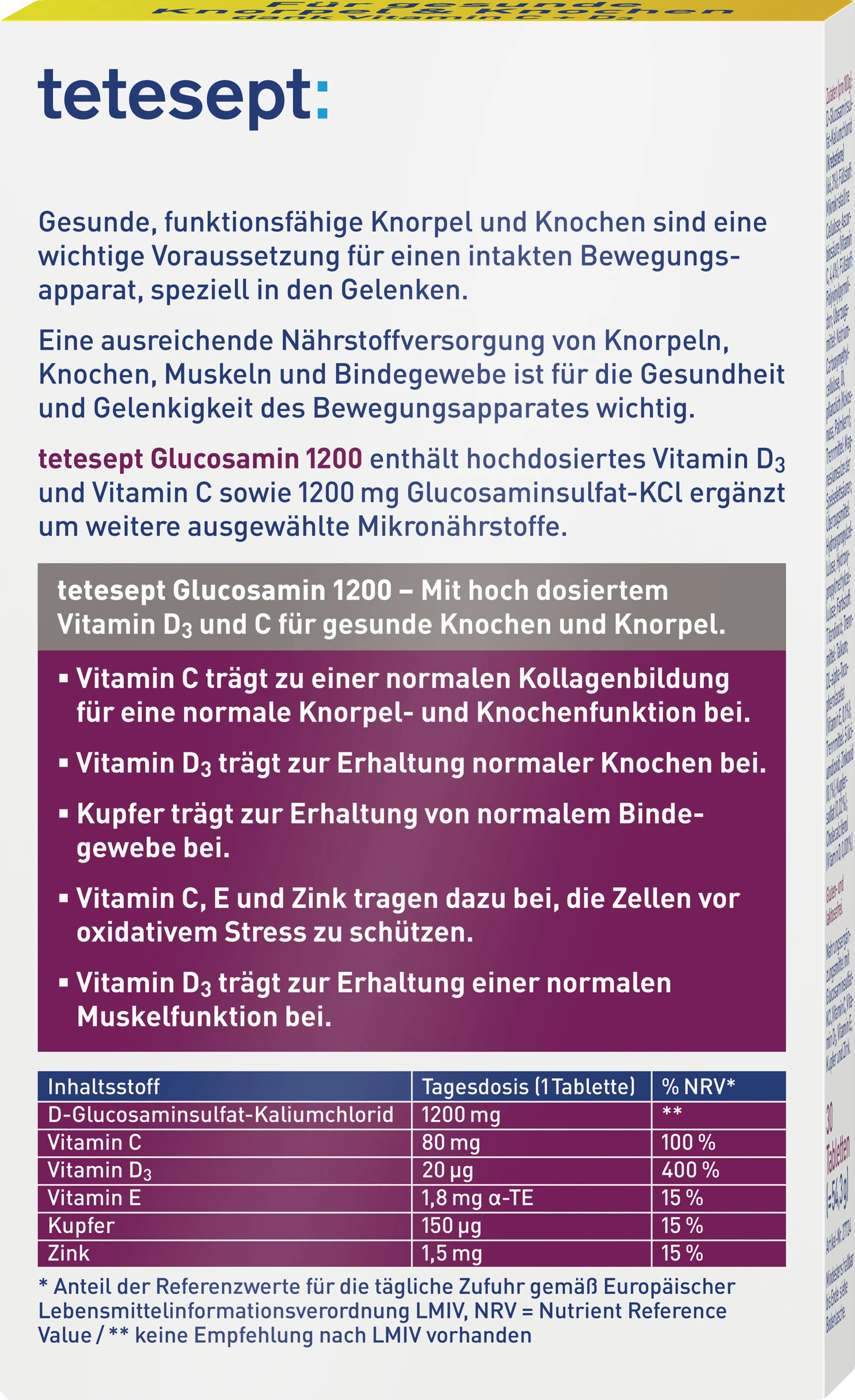 Glucosamin 1200 Tabletten