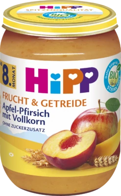 Hipp Bio Frucht Und Getreide Apfel-Pfirsich Mit Vollkorn