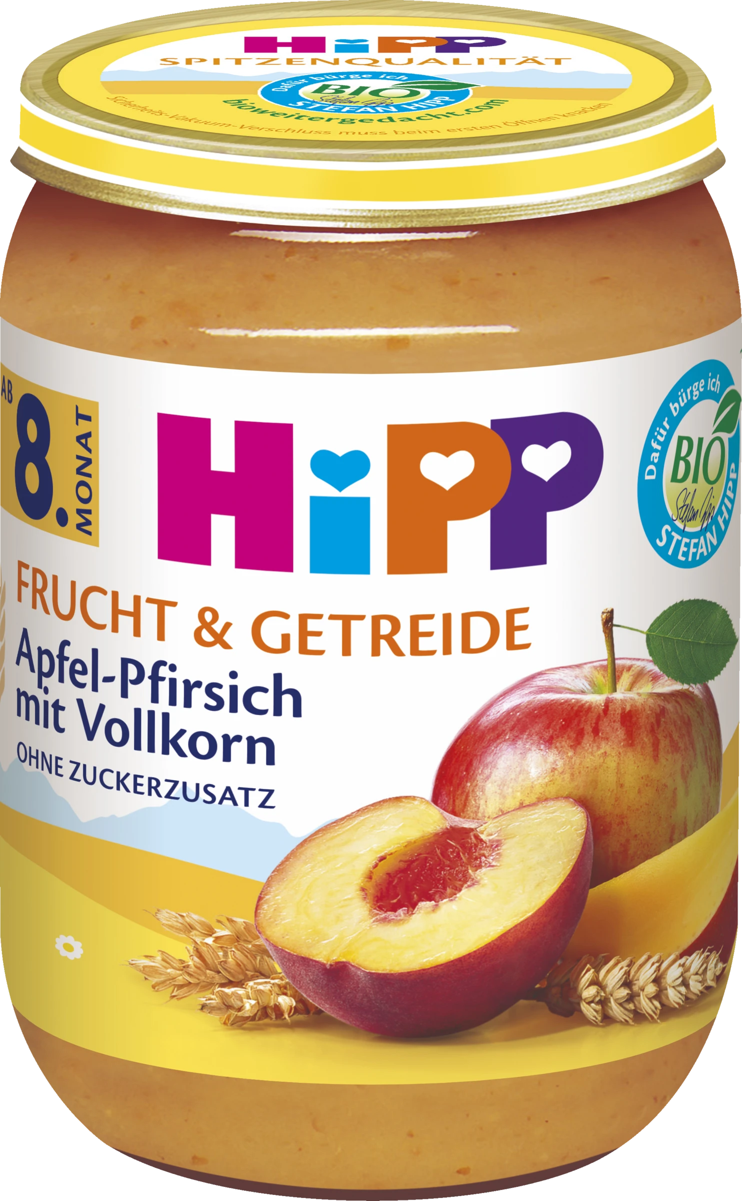 Bio Frucht und Getreide Apfel-Pfirsich mit Vollkorn