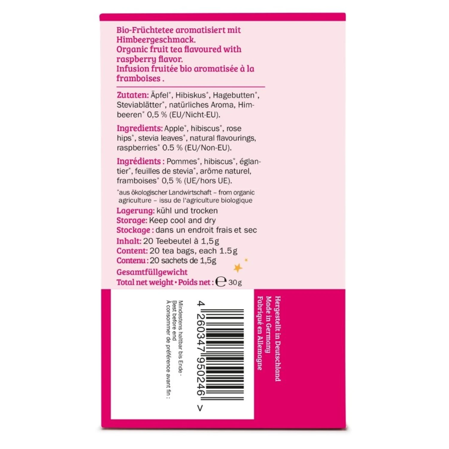 Bio-Früchtetee Himbeertraum