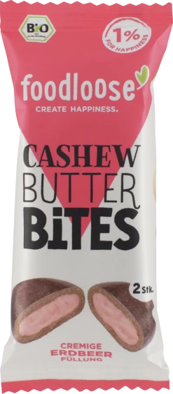Bio Cashew Butter Bites Erdbeere