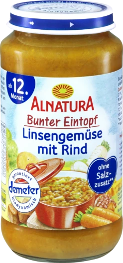 Bio Bunter Eintopf Linsengemüse Mit Rind