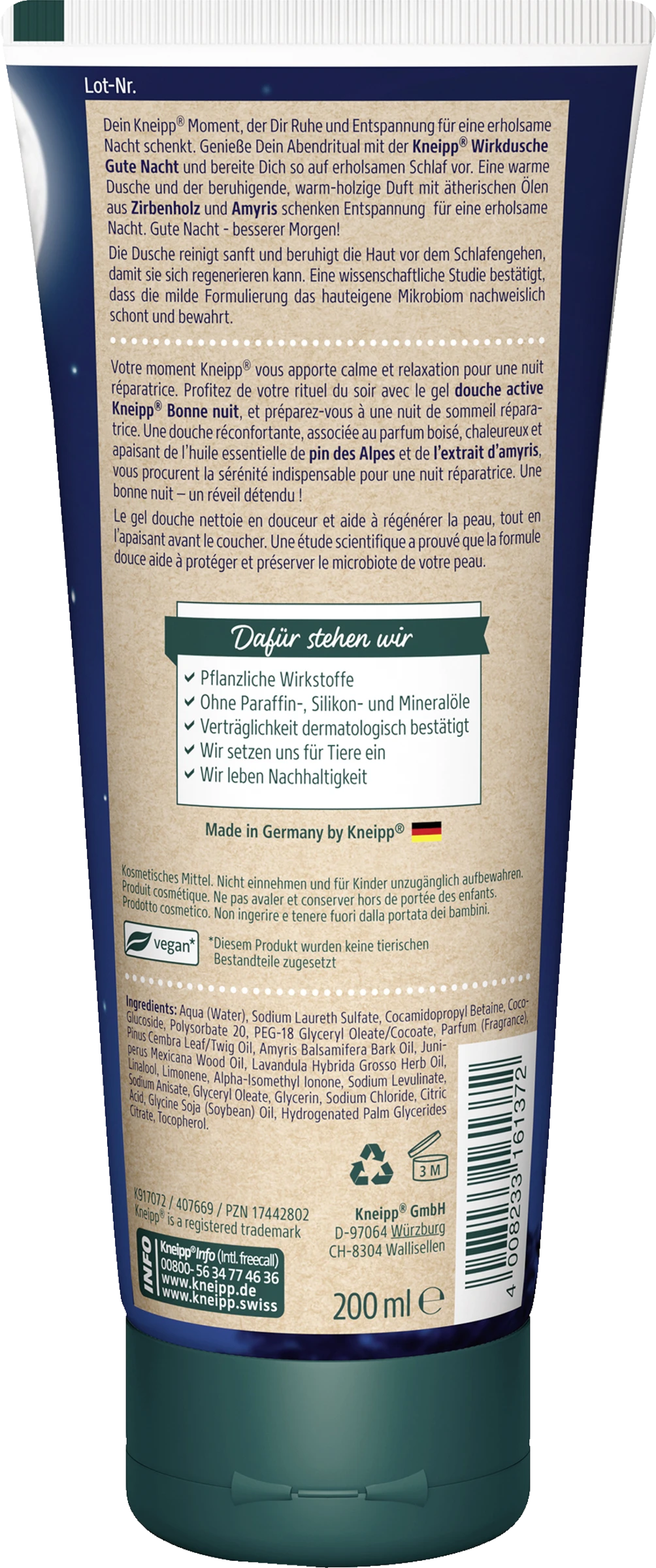 Wirkdusche Gute Nacht