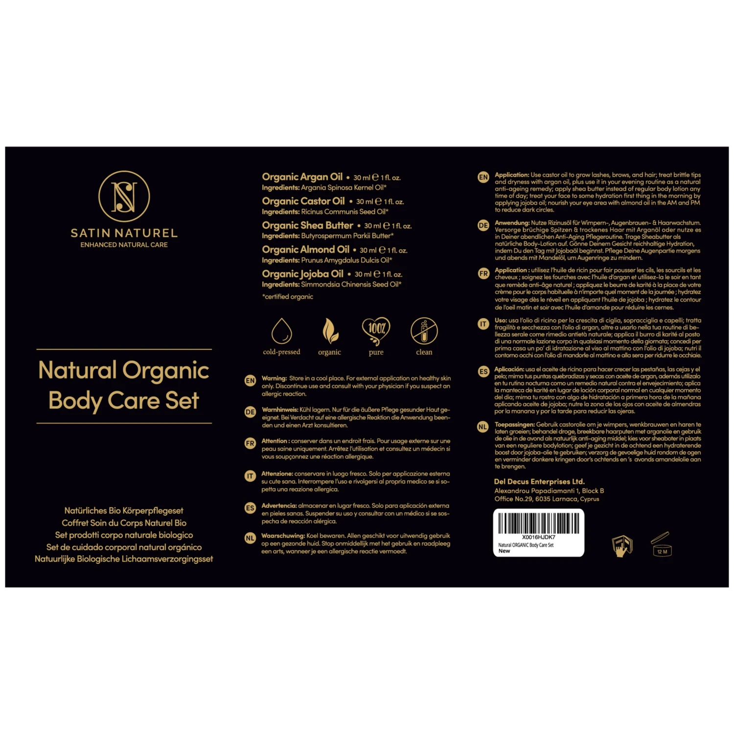 Natürliches Bio Körperpflegeset