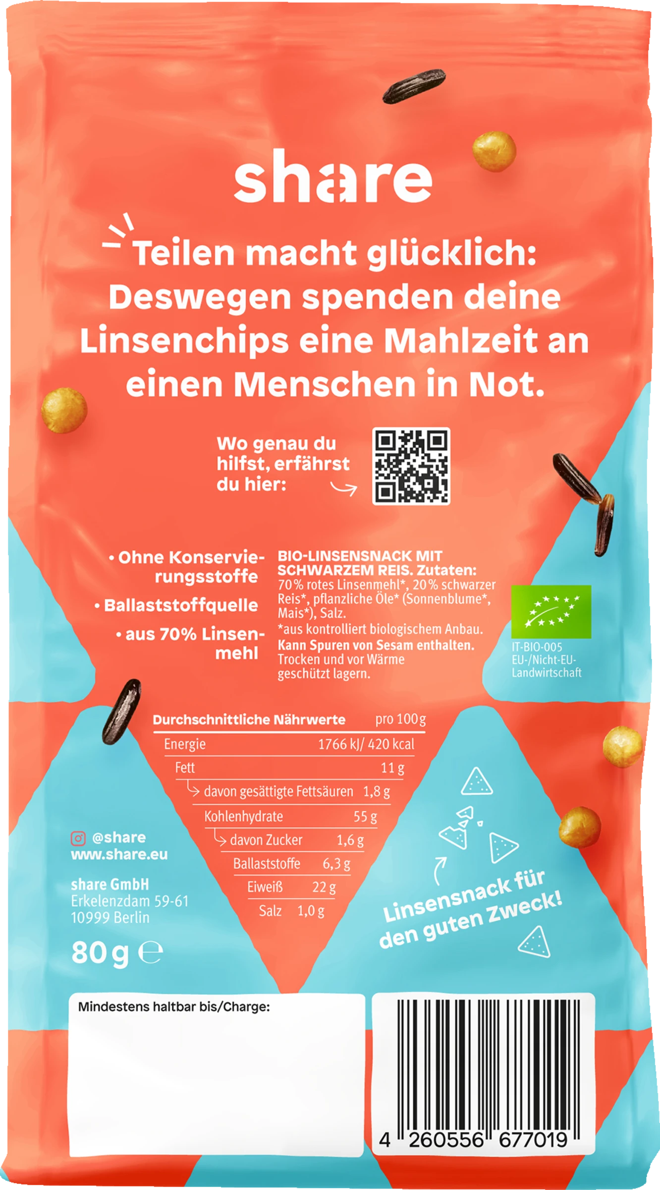 Bio Linsenchips gesalzen