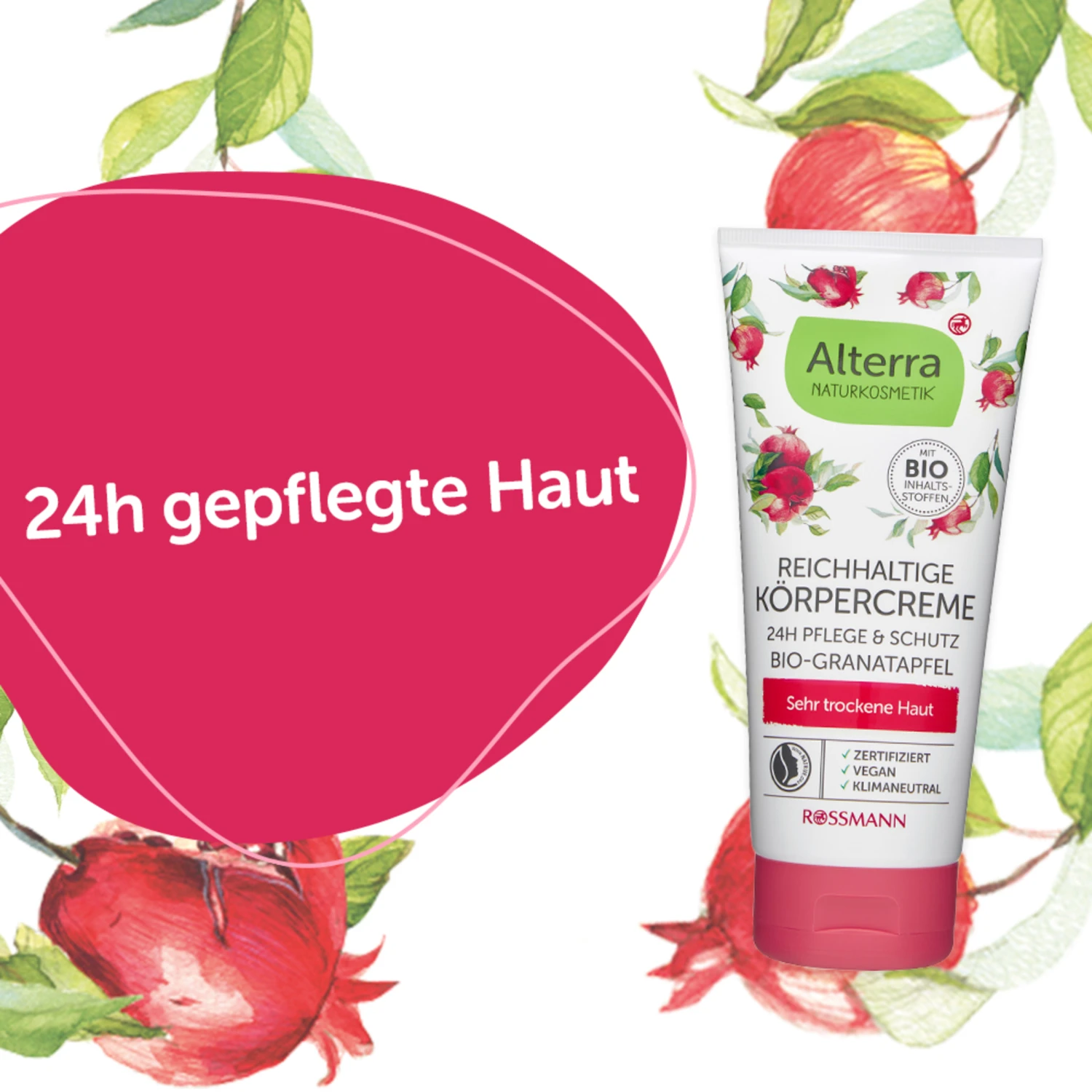 Reichhaltige Körpercreme Bio-Granatapfel & Bio-Sheabutter
