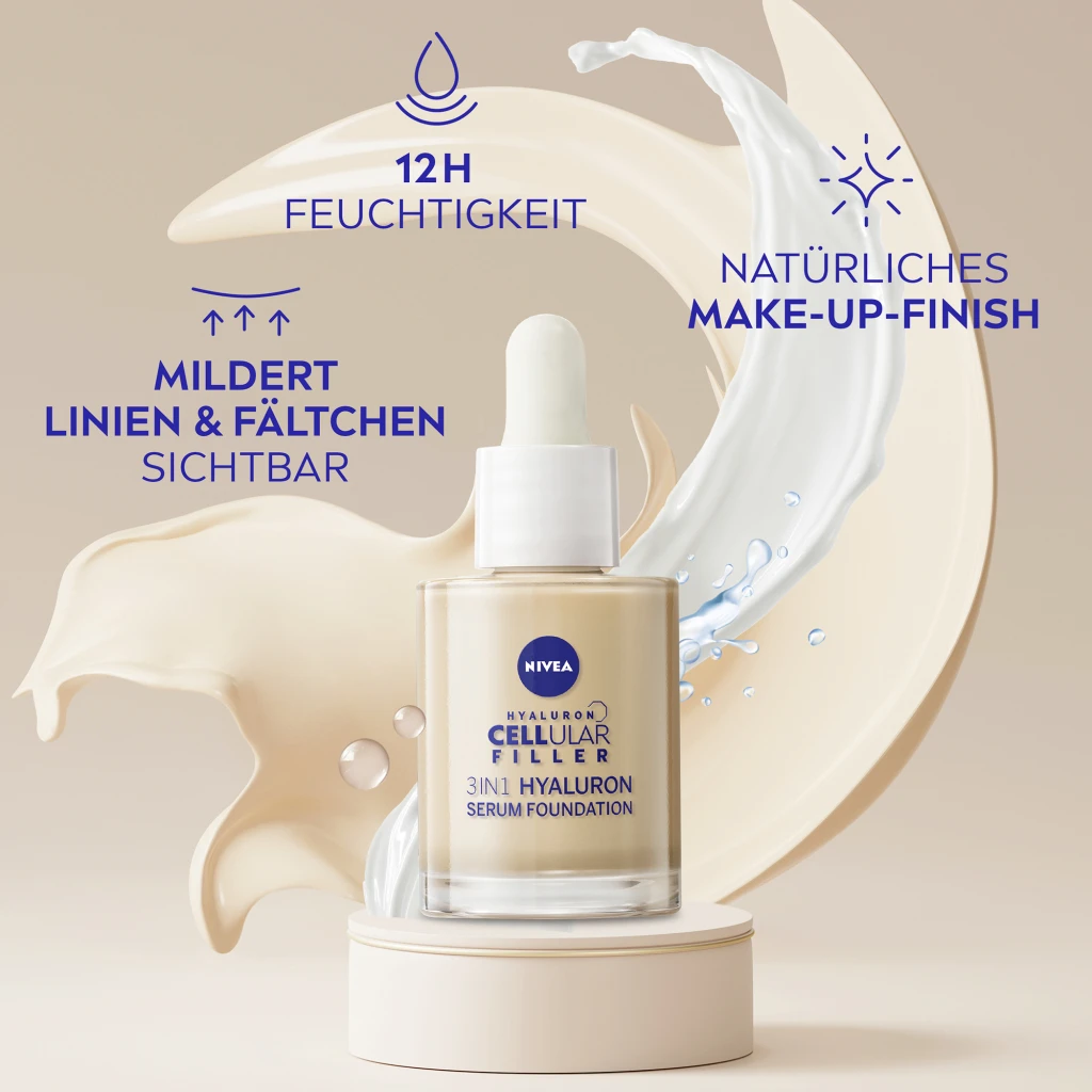Cellular Filler 3in1 Hyaluron Serum Foundation 02 Mittel