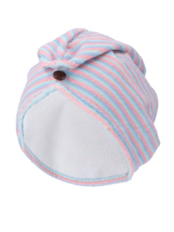 Gestreifter Handtuchturban In Pastellfarben