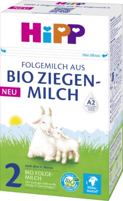 Hipp Bio Folgemilch Aus Bio Ziegenmilch 2, Nach Dem 6. Monat