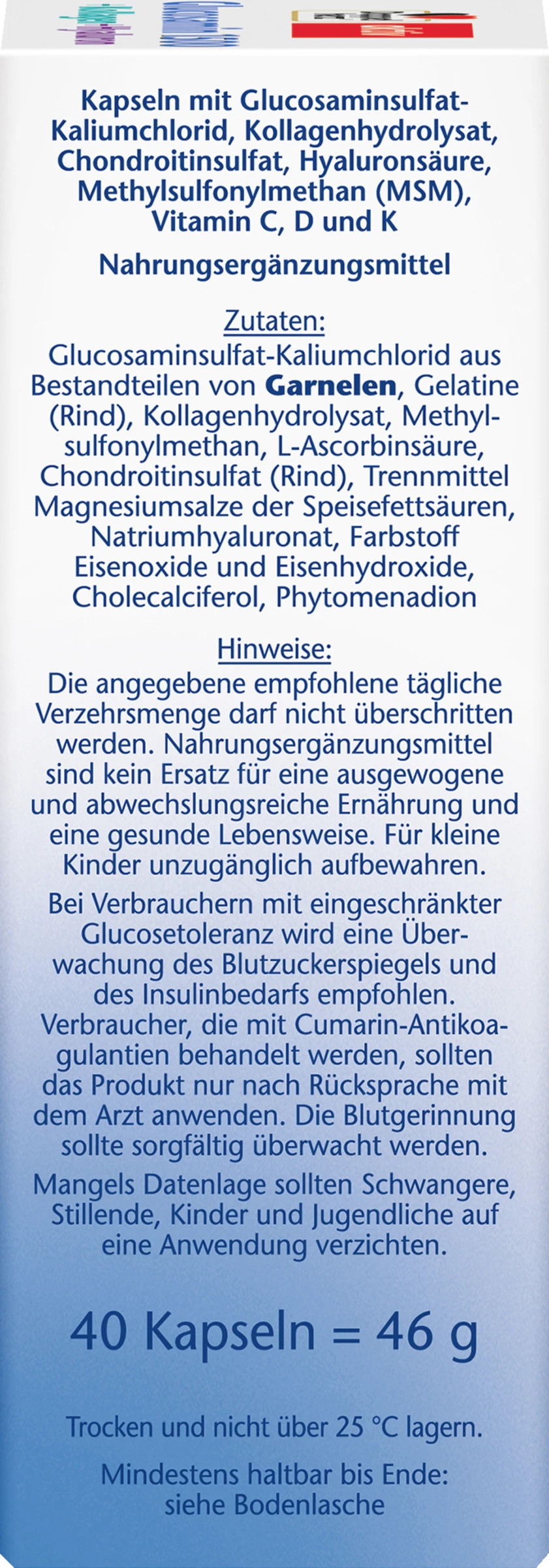 aktiv Glucosamin 1500 + Kollagen + Hyaluron + Vitamin C Kapseln