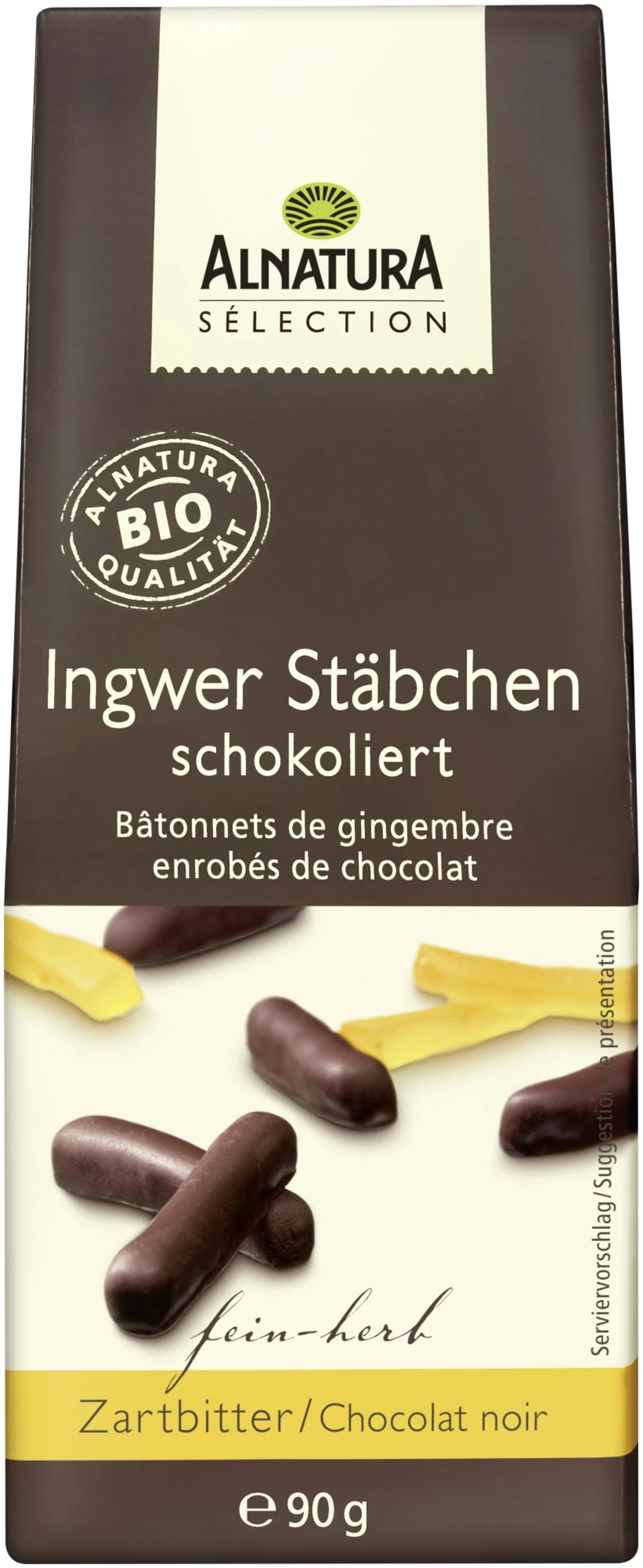 Bio Sélection Ingwer Stäbchen schokoliert