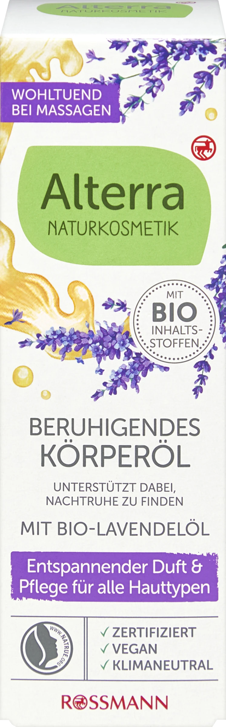 Beruhigendes Körperöl mit Bio-Lavendelöl