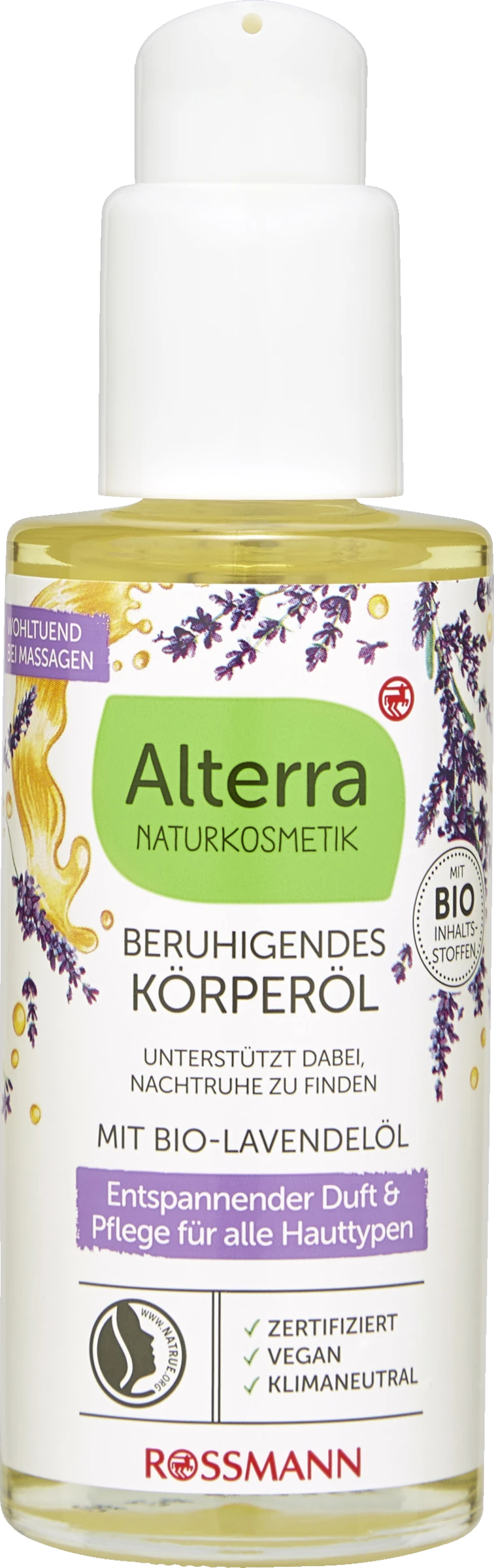 Beruhigendes Körperöl mit Bio-Lavendelöl