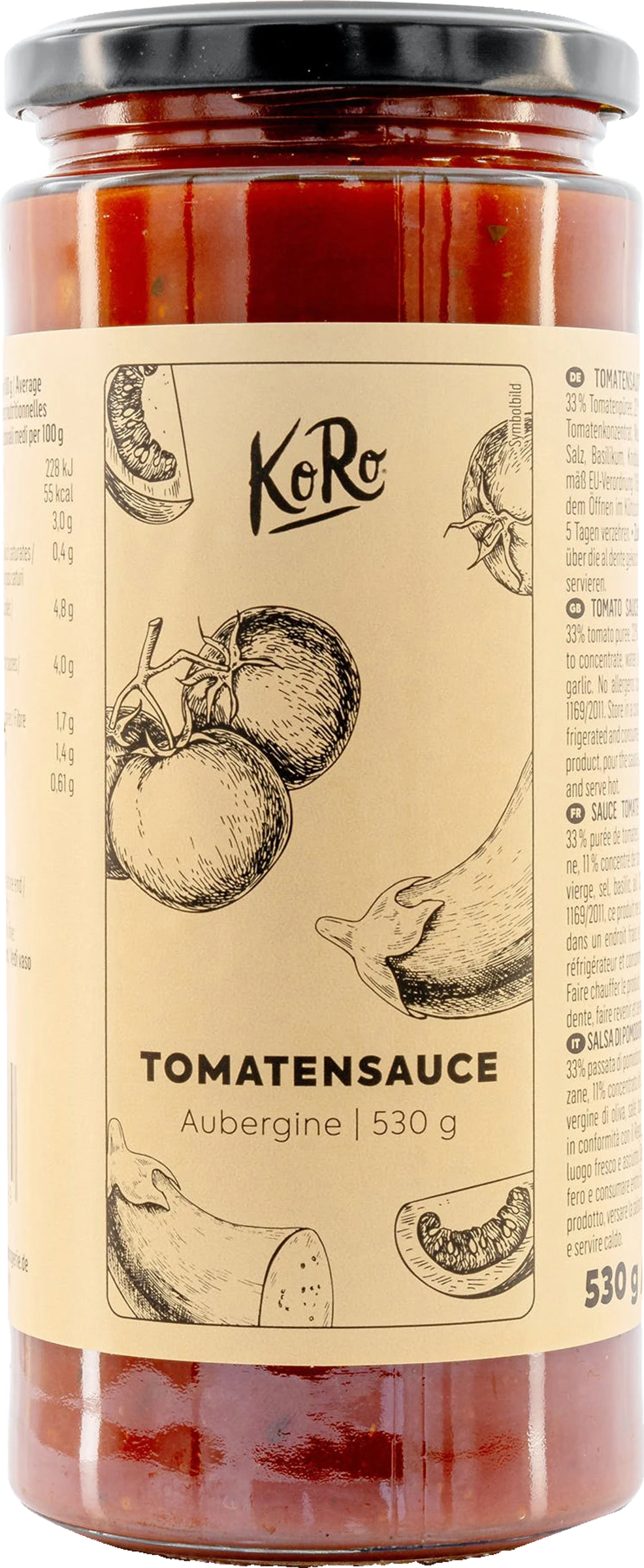 Tomatensoße mit Aubergine